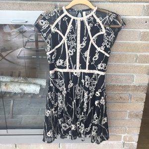 Free people embroidered mesh dress